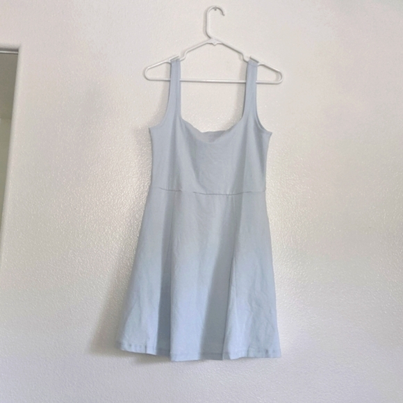 Beyond Yoga Charmed Sleveless Mini Dress In Tropical Waters Turquoise Size Large - Picture 1 of 7